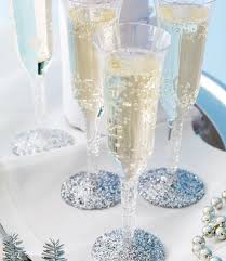 Set A Festive New Year S Eve Table New Years Eve Decorations Newyear Plastic Champagne Flutes
