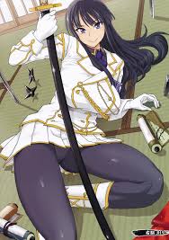 unou (mousou deguchi) senran kagura ikaruga pantyhose sword uniform weapon  screening | #347733 | yande.re