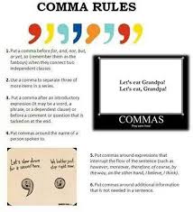 Grammar Comma Rules Grammar Remember