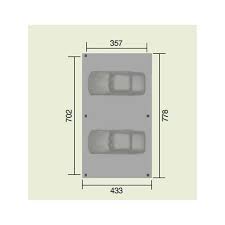 Abri Voiture Double 4 Pans Carport Bois Autoclave De 33m2