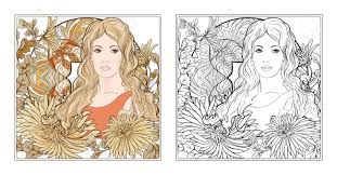 Suellen1111_s has uploaded 6335 photos to flickr. Portrait Of A Woman With Long Hair In Floral Frame In Old Retro Art Nouveau Style