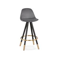 Though the nerd barstool is available in both counter and bar stools heights, the bar stool has a seat height at 29.5 inches tall. Mid Height Bar Set Design In Velvet Black And Gold Neko Mini Feet Grey
