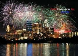 4th Of July Austin Skyline Fireworks 4th Of July Fireworks Downtown Houston