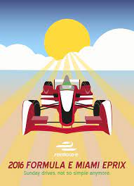Miami Formula E Prix Poster Canvas Art Painting Beach Posters Art Painting