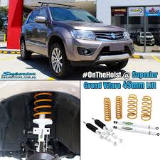 This Gold Grand Vitara Was Recently On The Hoist Superior Engineering Being Fitted With A Ironman 4 4 45mm Suspensio Grand Vitara Superior Engineering Grands