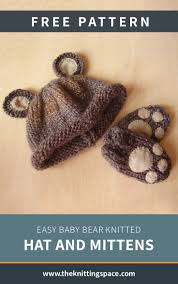 You can make as many hats in as many styles you want to so your baby there are countless adorable patterns suitable for round as well as straight needles, including cables and flowers while baby hats with visors, earflaps. Easy Baby Bear Knitted Hat And Mittens Free Knitting Pattern