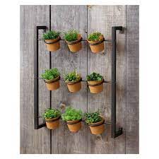 Industrial Wall Mounted Herb Planter Herb Garden Design Herb Wall Herb Planters
