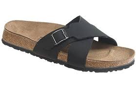 birki s santosa black birkibuc this casual criss cross strap sandal has an adjustable buckle and easy care upper that s breaking in shoes strap sandals sandals