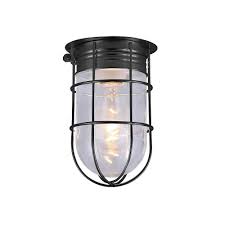 A receptacle that provides personal safety by shutting off power when current leakage is detected. Canarm 1 Light Matte Black Outdoor Ceiling Light With Clear Glass And Metal Cage The Home Depot Canada