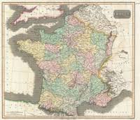 1814 France Historical Map Historical Maps Historical