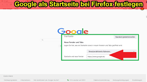 Google Als Startseite Bei Firefox Festlegen Anleitung Google Als Internet Startseite Einstellen Youtube