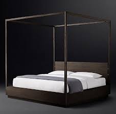 Frame attached to the ceiling and bold. Machinto Rustic Wood Canopy Bed