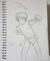 So i figured, drawing poses using photos of interesting models and characters will be much more stimulating. Anime Fighting Pose Sketch Anime Wallpapers