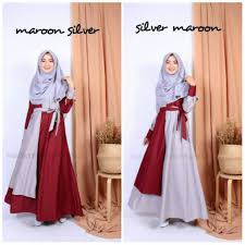 Supaya makin hits, berikut paduan warna yang cocok dikombinasikan dengan warna merah maroon a la street style star. Maroon Silver Black Gold Gamis Katun Polos Kombinasi Warna Mzy 01 Shopee Indonesia