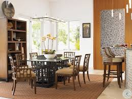 Glass top dining room sets are contemporary, easy to clean and pleasing to the eye. Ocean Club South Seas Rectangular Glass Dining Table From Tommy Bahama Coleman Furniture