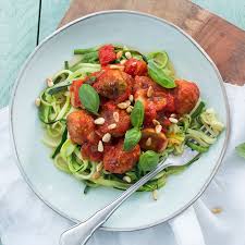 Courgette Spaghetti Met Groenteballetjes Leuke Recepten Recept Gezonde Recepten Courgette Spaghetti Vegetarische Recepten