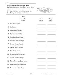 Teeming with adequate practice materials, the printable 3rd grade math worksheets with answer keys should be your pick if developing an understanding of multiplication and division within 100, using place value to round numbers, working with fractions, solving problems involving measurement and estimation of intervals of time, liquid volumes, and masses of objects, getting acquainted with the. Remedia Publications Real Life Math Series Menu Math The Hamburger Hut Multiplication Division Activity Book Rem102b Supplyme