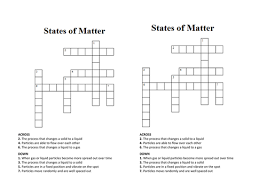 The best free online crossword is brand new, every day. States Of Matter Crossword Wordsearch Teaching Resources