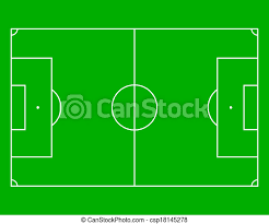 The football field is marked off and opposed to the surrounding world. Fussballfeld Canstock