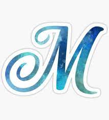 Letter M Initial Alphabet Cursive Calligraphy Designed By Risottoart Check Out My Shop Sticker By Risottoart Cursive Calligraphy Lettering Calligraphy Design