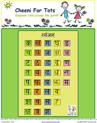 learn hindi with colorful charts