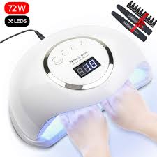 Amazon Com Gel Uv Led Nail Lamp Jewhiteny Nail Dryer 72w Nail Gel Polish Uv Light With 4 Timers For Two Hand Automatic Sensor For Gels Polishes Nail Light Curing Nail Lamp