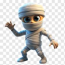 Mumi Kartun Seram Dengan Satu Mata Mengintip Melalui Perban, Mumi Kartun,  Mumi Yang Menyeramkan, Perban Putih PNG Transparan dan Clipart untuk  Unduhan Gratis