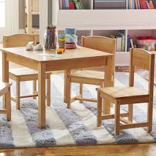 Farmhouse Kids 5 Piece Square Table And Chair Set Toddler Table Toddler Table And Chairs Kids Table Chair Set