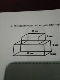 Bagi bangun ruang dengan garis bantu menjadi beberapa bentuk atau bagian yang paling mudah dihitung volumenya. Hitunglah Volume Bangun Gabungan Berikut Tolong Jawab Ya Brainly Co Id