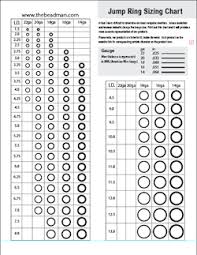 jump ring sizing chart chainmaille jump ring jewelry