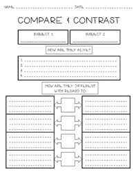Compare And Contrast Graphic Organizer By Radiant Resources Tpt