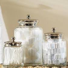Shop the container store's bath canisters collection & get free shipping on orders of $75 or more + free our square acrylic canisters are an elegant addition to your bath countertop. Clear Glass Bath Canisters
