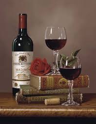 Romance And Classics By Rino Gonzalez Wine Painting Wine Art Wine