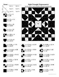 Finding A Missing Angle Using Right Triangle Trigonometry Color Worksheet Quadratics Color Worksheets Trigonometry Worksheets