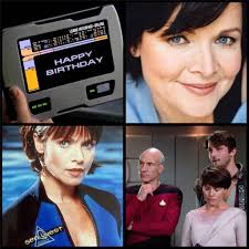 Happy Birthday!🍷🎈Rosalind Allen, (*09/23/57) actress who played Yanar in  the 'TNG' second season episode "The Outrageous Okona" she is BEST known  for her portrayal of the empathic Doctor Wendy Smith in the