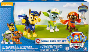 Eres un cerdo que har� todo lo posible para que el lobo hambriento no se coma todas. Paw Patrol 6024061 Paquete De Figuras De Accion Pack Pup De 3 Version 2 Chase Rocky Zuma Amazon Es Juguetes Y Juegos