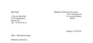 Nom de l'établissement médicalisé a l'attention de nom du recruteur adresse de l'entreprise code postal ville. Exemple De Lettre De Demande De Stage En Pdf Ou Word
