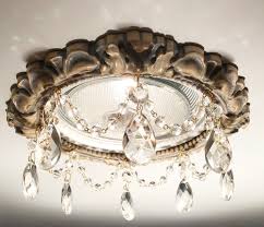 6 Recessed Light Trim With 2 Tear Drop Crystals Beaux Arts Classic Products