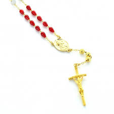 Glass rosary - Precious Blood