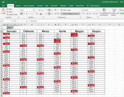 Scarica qui il calendario 2021 da stampare pdf. Calendario 2021 In Formato Excel Con Le Festivita Italiane Ilsoftware It