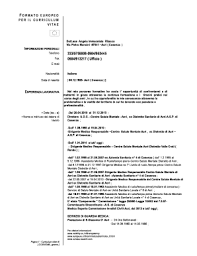 Fillable Online Asp Cosenza Formato Europeo Per Il Curriculum Vitae Modello Modello Di Curriculum Vitae Formato Europeo Asp Cosenza Fax Email Print Pdffiller