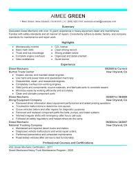 Unforgettable Diesel Mechanic Resume Examples To Stand Out Myperfectresume