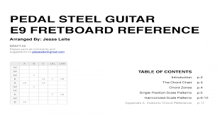 Pedal Steel Guitar E9 Fretboard Reference _draft5 Pdf Pdf