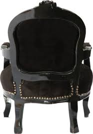 In stock at store today. Kids Baroque Chair Black Black Armchair