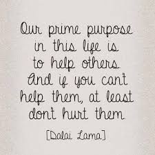 Our Prime Purpose In This Life Is To Help Others And If You Can T Help Them At Least Don T Hur Inspirational Words Helping Others Quotes Inspirational Quotes
