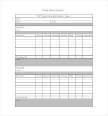 33 Food Log Templates Doc Pdf Excel Free Premium