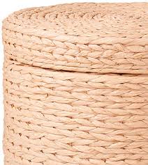 Limited time sale easy return. Oriental Furniture Rush Grass Storage Footstool Natural Wicker Guide
