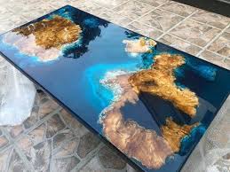 Blue River Table Top With Epoxy Inlay Senna Siamea Wood Epoxy Etsy In 2020 Resin Table Epoxy Resin Table Wood Resin Table
