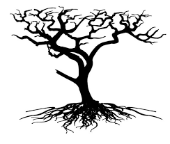 Tree With Branches Showing Roots Large Flonz Clear Stamp Clingy Acrylic Oak Tree Tattoo Oak Tree Silhouette African Tree