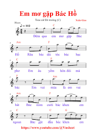 Em mơ gặp Bác Hồ #sheetnhac #sheetmusic